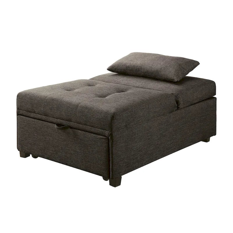 Contemporary Fabric Convertible Tufted Futon Chair