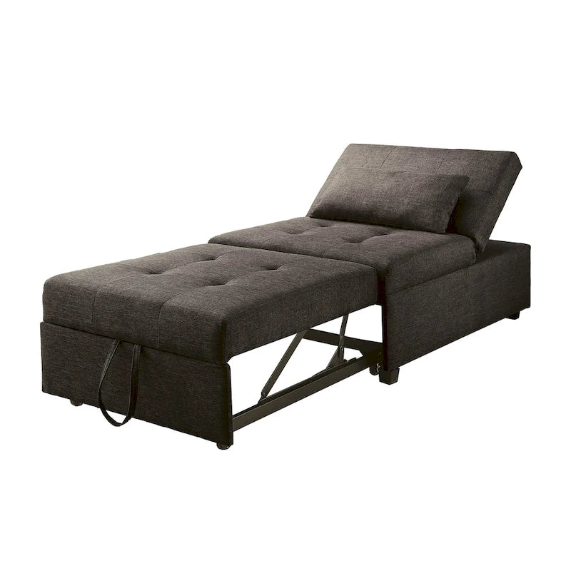 Contemporary Fabric Convertible Tufted Futon Chair