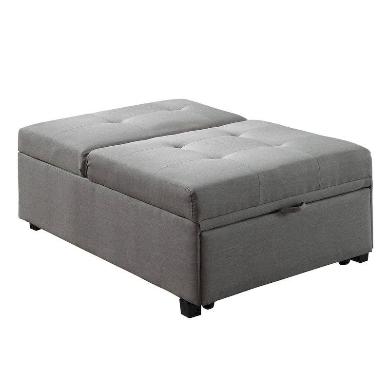 Contemporary Fabric Convertible Tufted Futon Chair