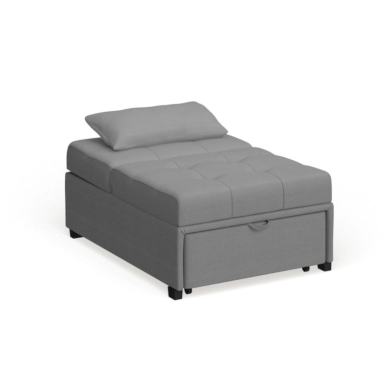 Contemporary Fabric Convertible Tufted Futon Chair