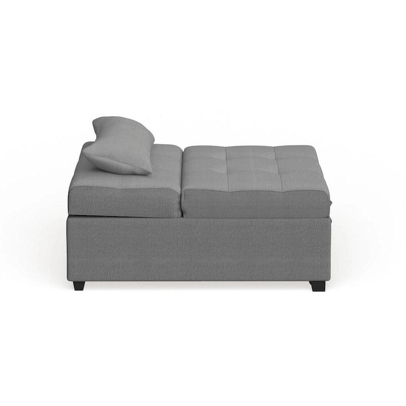 Contemporary Fabric Convertible Tufted Futon Chair