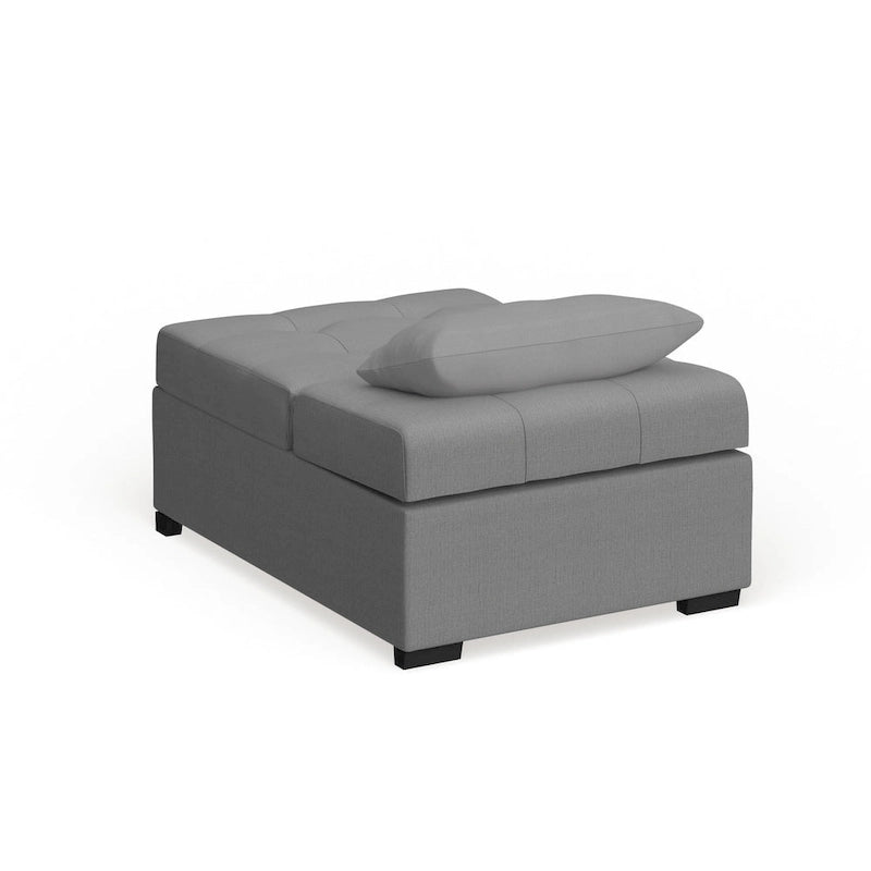 Contemporary Fabric Convertible Tufted Futon Chair