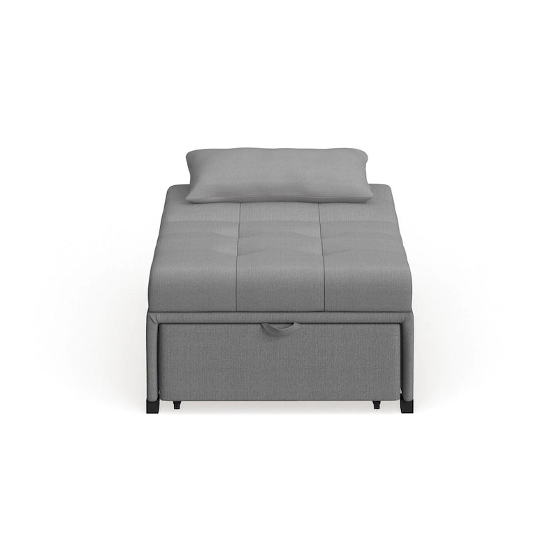 Contemporary Fabric Convertible Tufted Futon Chair