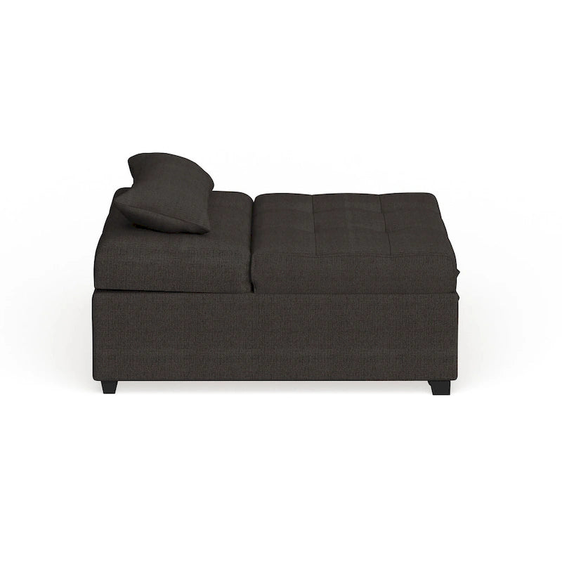 Contemporary Fabric Convertible Tufted Futon Chair