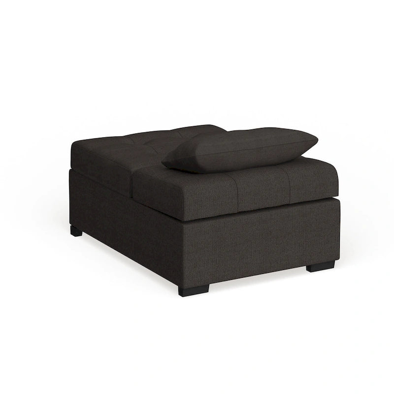 Contemporary Fabric Convertible Tufted Futon Chair