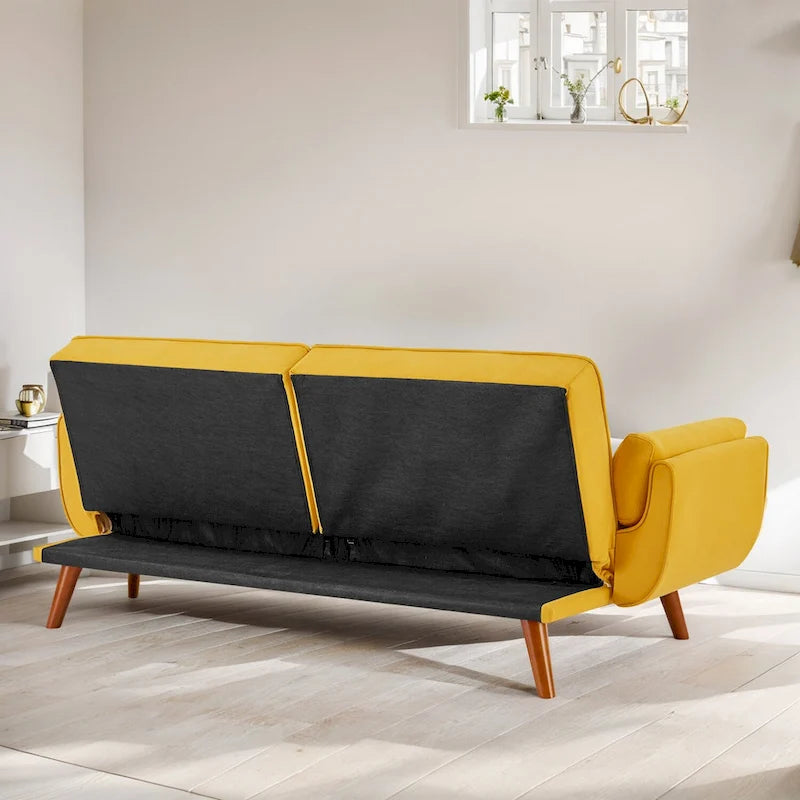 Sofa Bed, Convertible Sleeper Couch with Pillows, Foldable Loveseat Furniture for Living Room