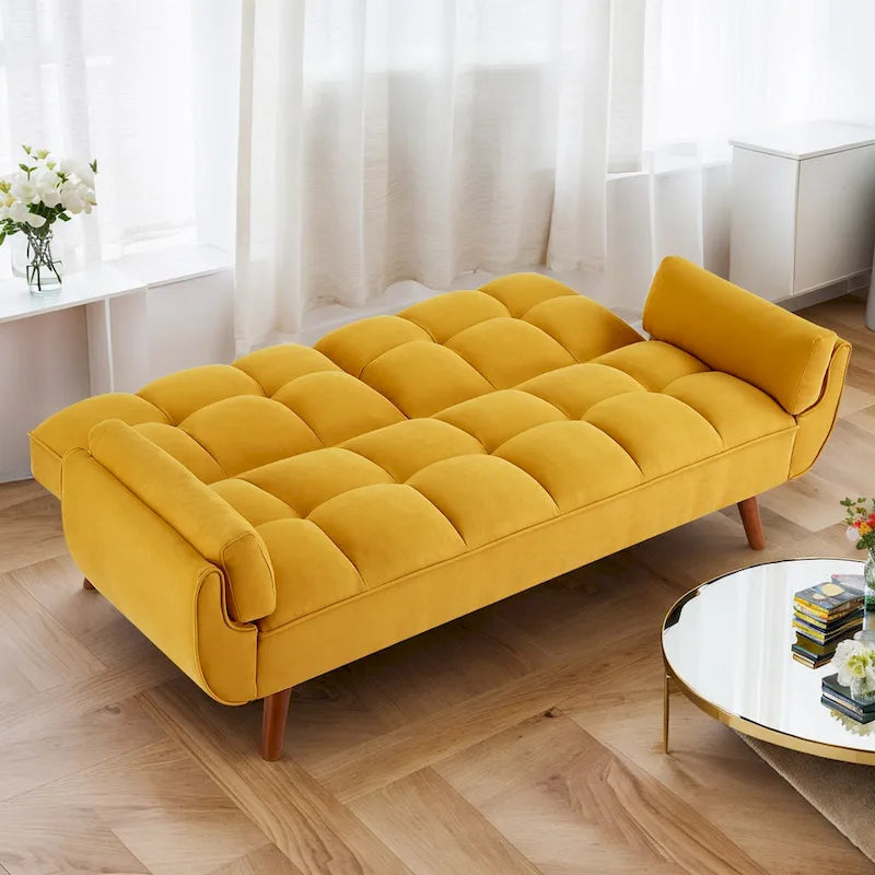 Sofa Bed, Convertible Sleeper Couch with Pillows, Foldable Loveseat Furniture for Living Room