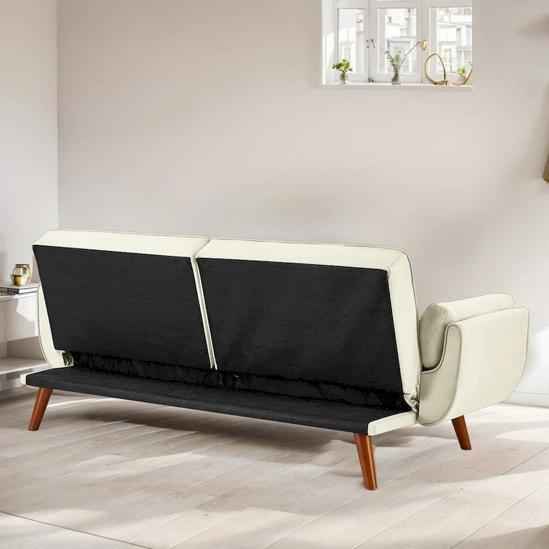 Sofa Bed, Convertible Sleeper Couch with Pillows, Foldable Loveseat Furniture for Living Room