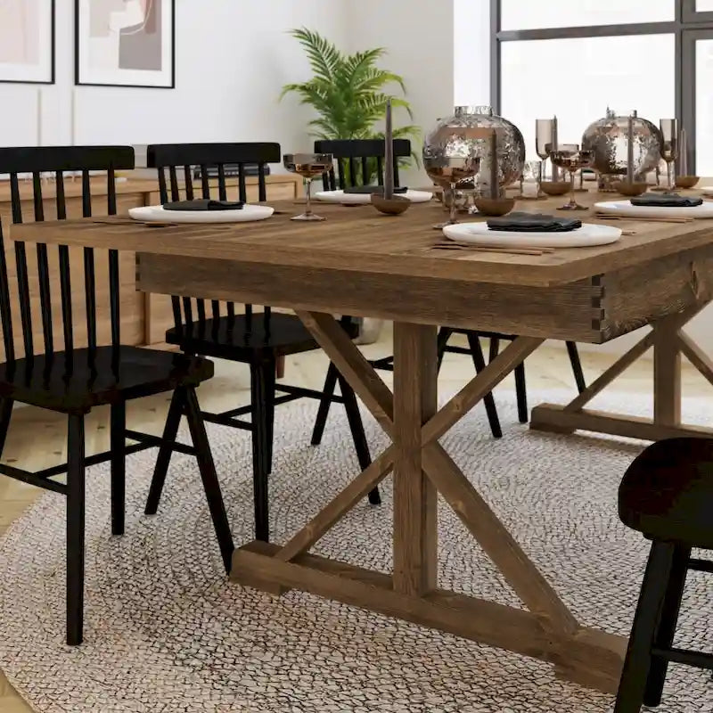 8' x 40 Rectangular Solid Pine Folding Dining Table