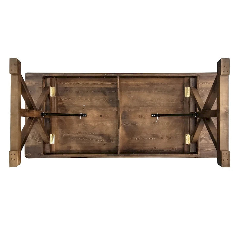 8' x 40 Rectangular Solid Pine Folding Dining Table