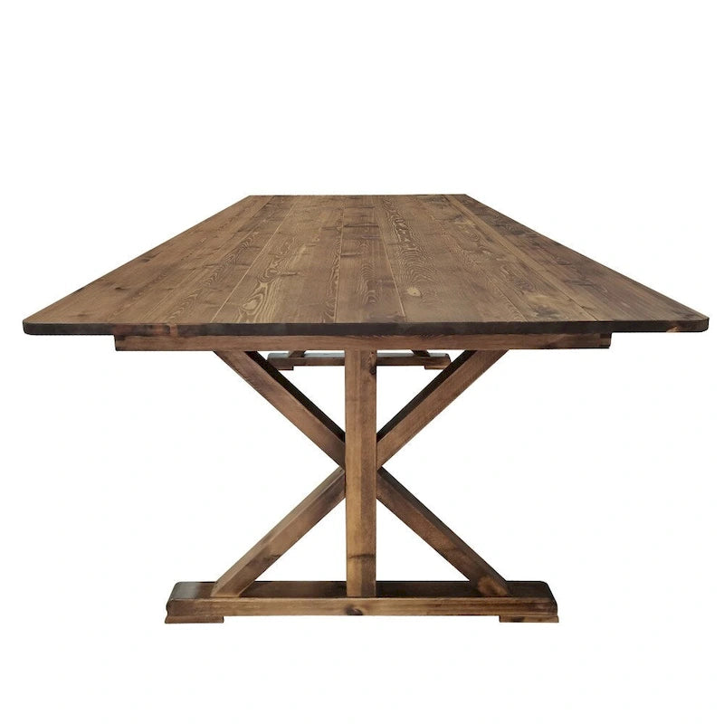 8' x 40 Rectangular Solid Pine Folding Dining Table