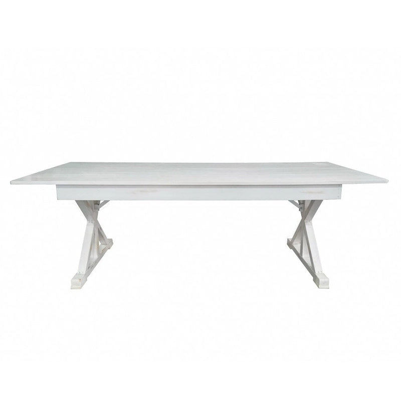 8' x 40 Rectangular Solid Pine Folding Dining Table