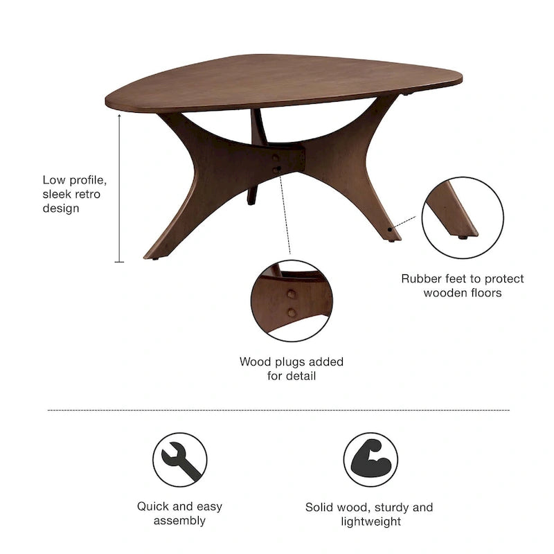 Triangle Wood Coffee Table