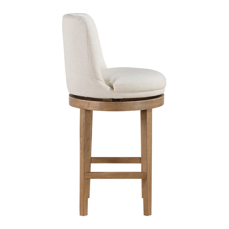 2-Pack Upholstered Swivel Barstool