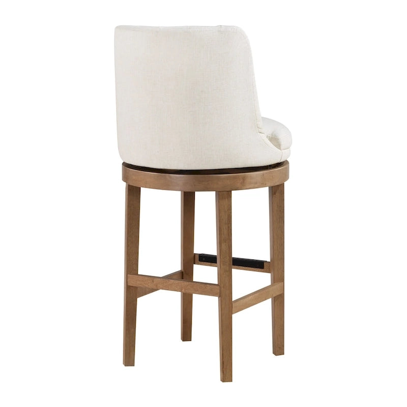 2-Pack Upholstered Swivel Barstool