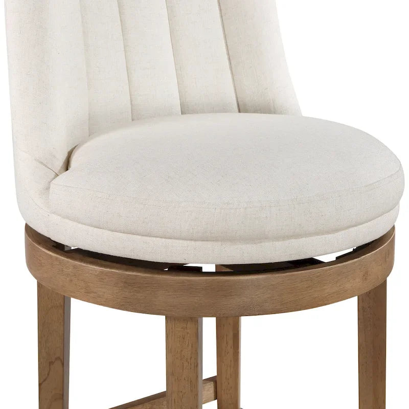 2-Pack Upholstered Swivel Barstool