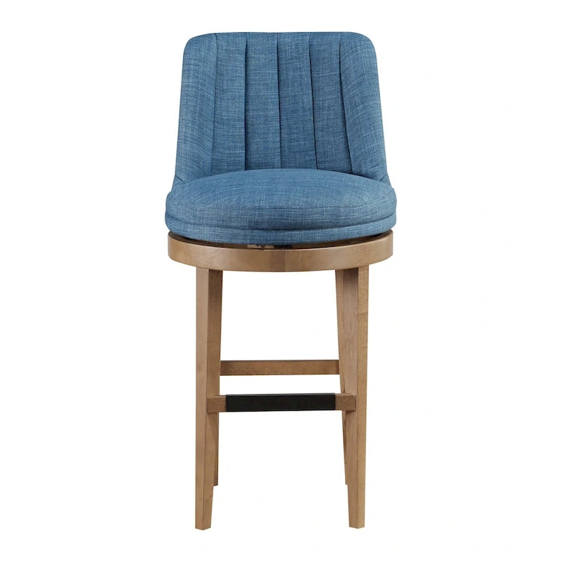 2-Pack Upholstered Swivel Barstool
