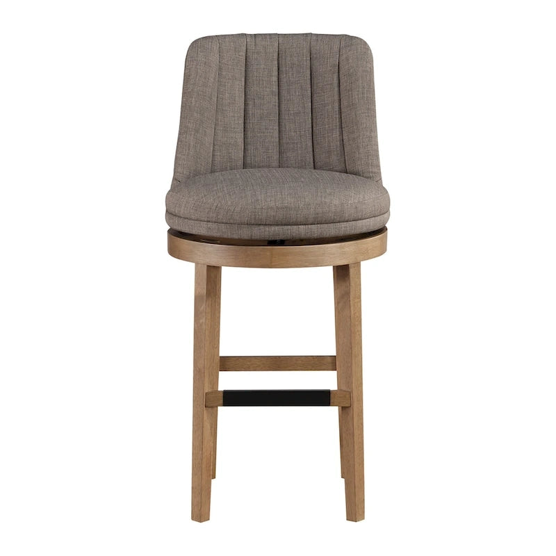 2-Pack Upholstered Swivel Barstool
