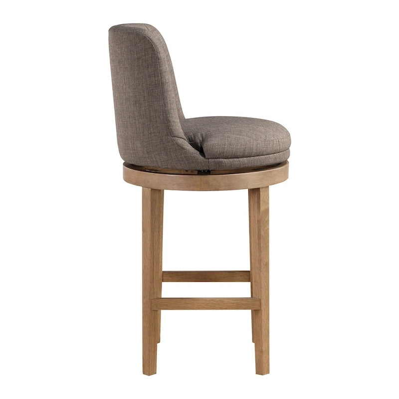 2-Pack Upholstered Swivel Barstool