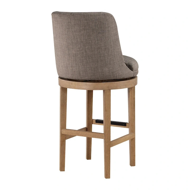 2-Pack Upholstered Swivel Barstool