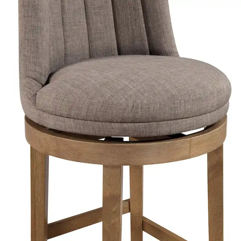 2-Pack Upholstered Swivel Barstool