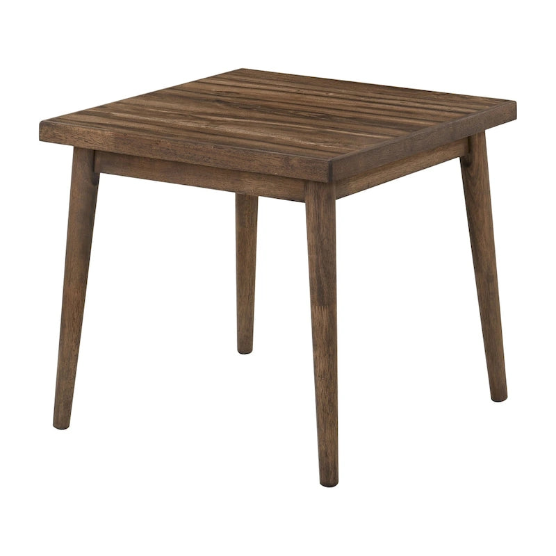 Mid-Century Walnut Solid Wood 24-inch Side Table