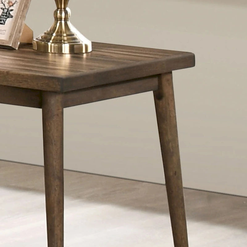 Mid-Century Walnut Solid Wood 24-inch Side Table