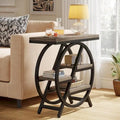3-Tier End Table with Storage Shelves