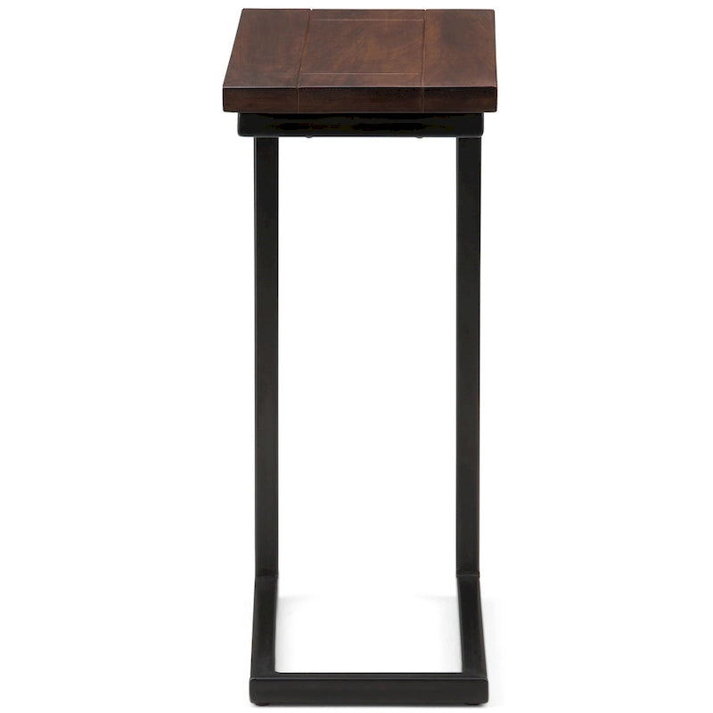 18-Inch Wide Solid Metal Industrial C Side Table - 18 W x 10 D x 24 H