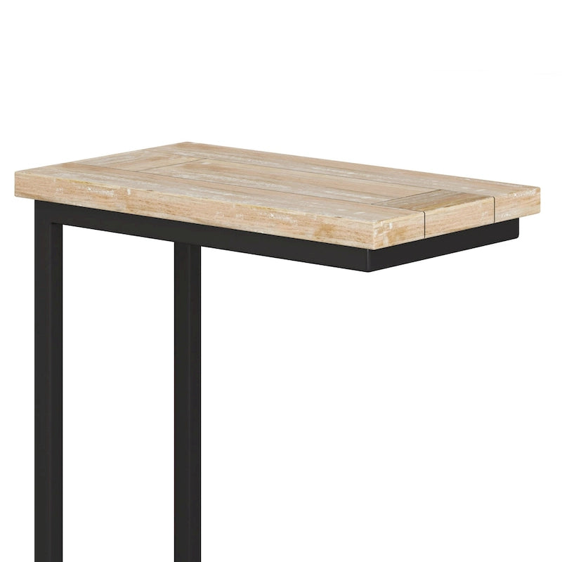 18-Inch Wide Solid Metal Industrial C Side Table - 18 W x 10 D x 24 H