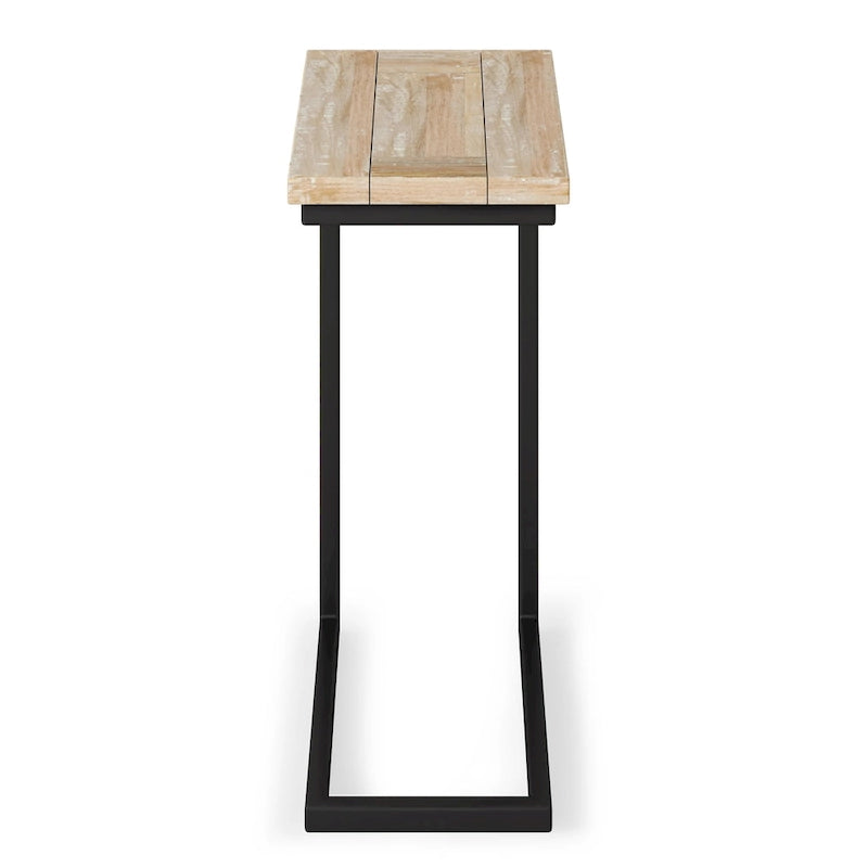 18-Inch Wide Solid Metal Industrial C Side Table - 18 W x 10 D x 24 H