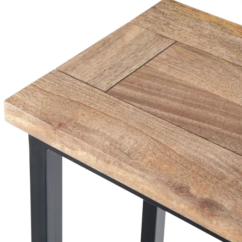 18-Inch Wide Solid Metal Industrial C Side Table - 18 W x 10 D x 24 H