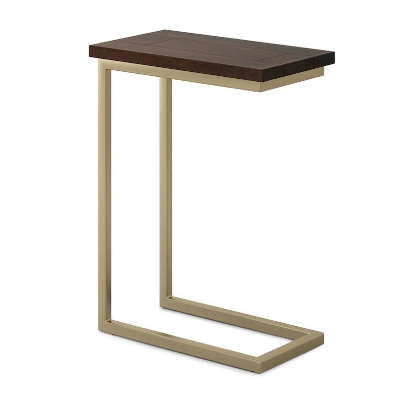 18-Inch Wide Solid Metal Industrial C Side Table - 18 W x 10 D x 24 H