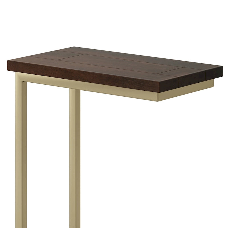 18-Inch Wide Solid Metal Industrial C Side Table - 18 W x 10 D x 24 H