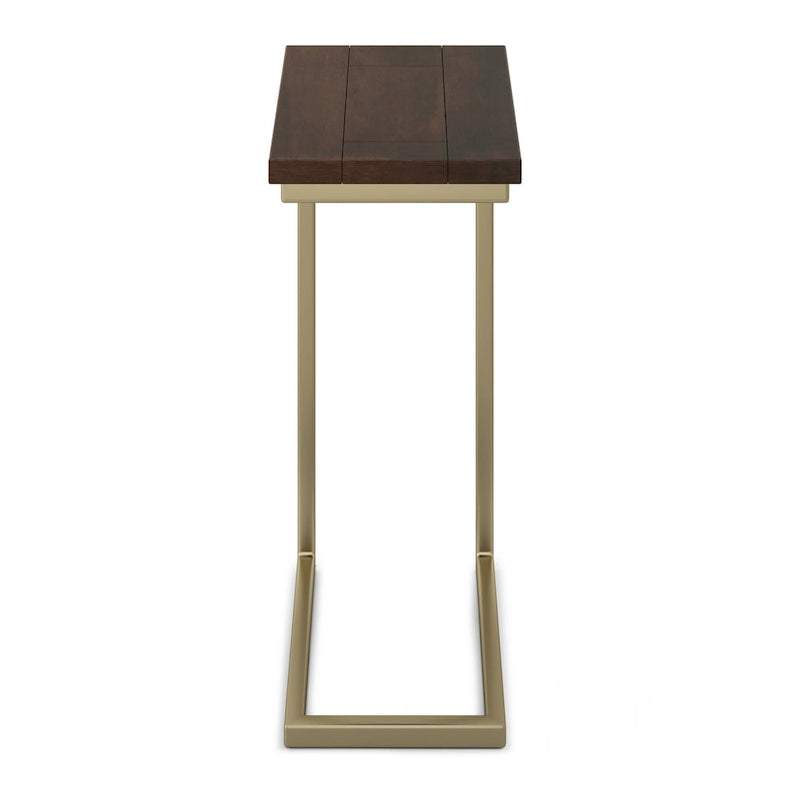 18-Inch Wide Solid Metal Industrial C Side Table - 18 W x 10 D x 24 H