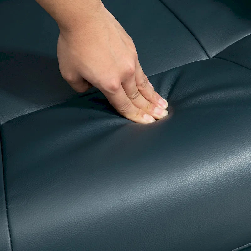 Faux Leather Adjustable Manual Swivel Base Recliner Chair with Footrest