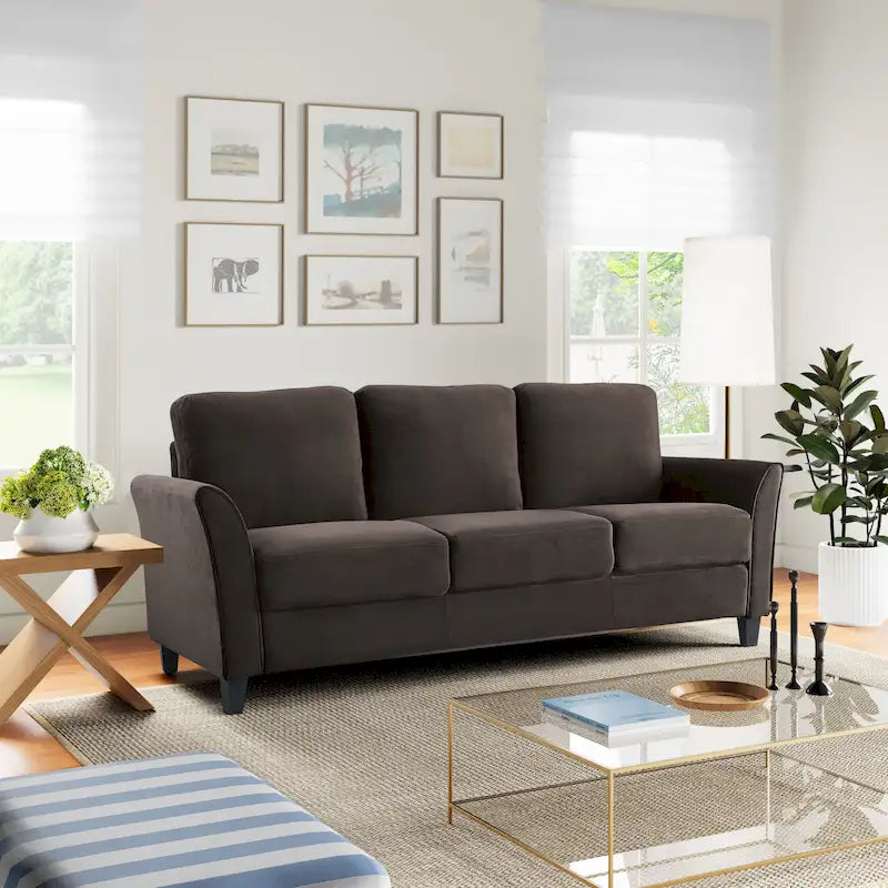 Contemporary Microfiber Sofa