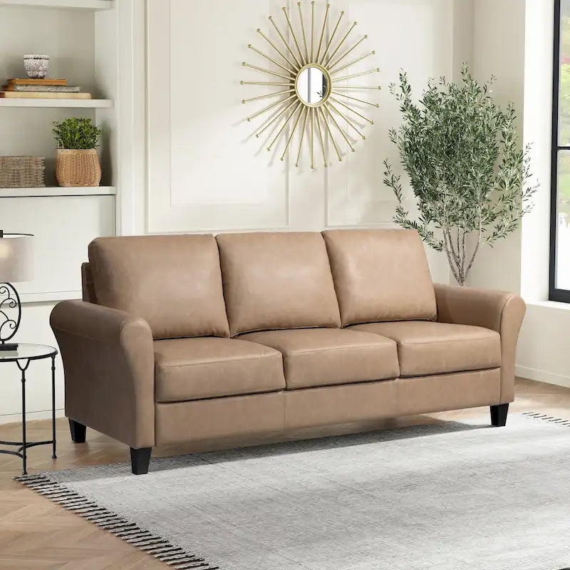 Contemporary Microfiber Sofa