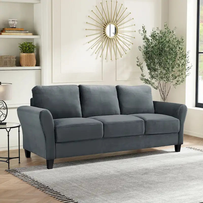 Contemporary Microfiber Sofa