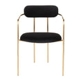 Glam Velvet Dining Chair with Gold Frame (Set of 2)