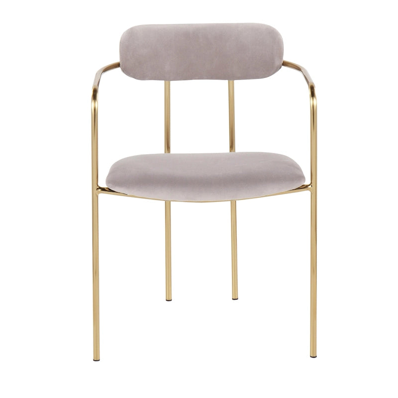 Glam Velvet Dining Chair with Gold Frame (Set of 2)