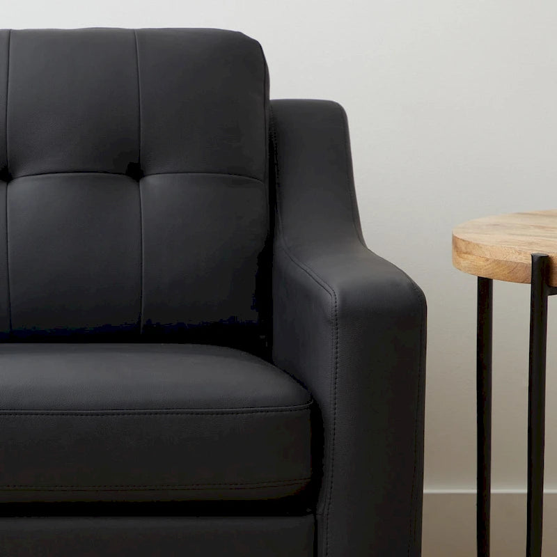54" Upholstered Scooped Arm Loveseat