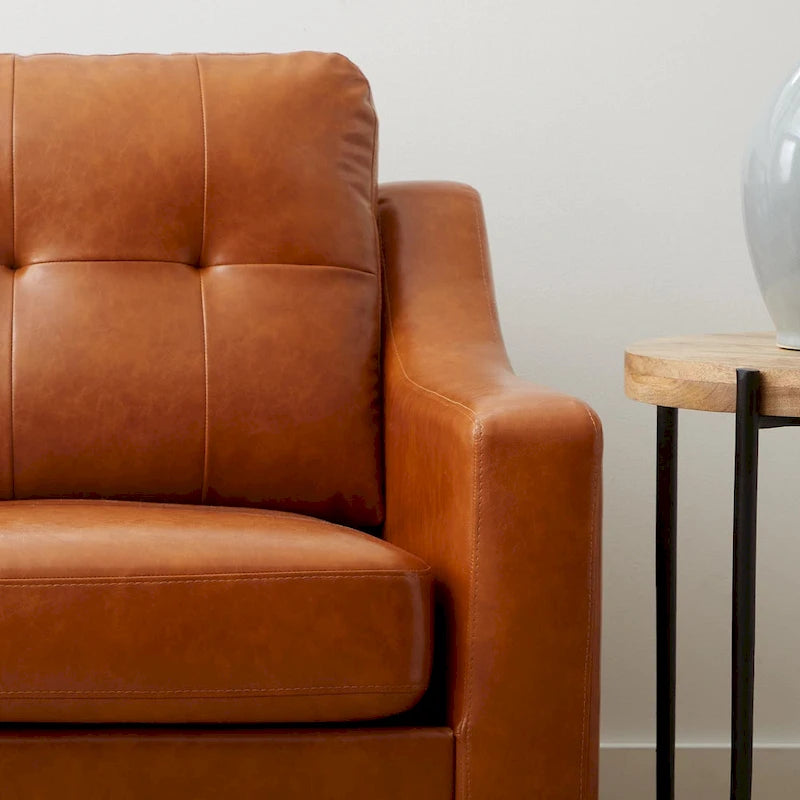 54" Upholstered Scooped Arm Loveseat