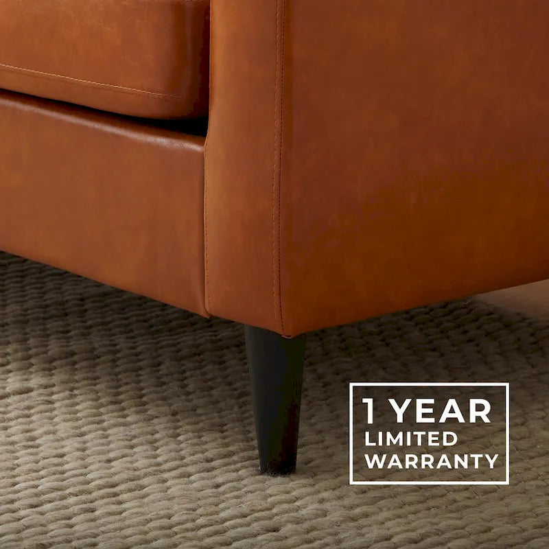 54" Upholstered Scooped Arm Loveseat
