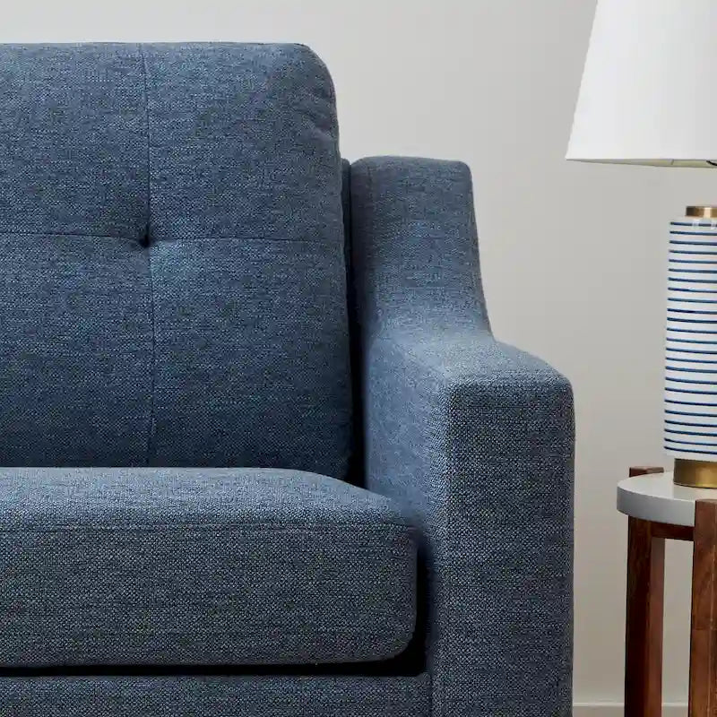54" Upholstered Scooped Arm Loveseat