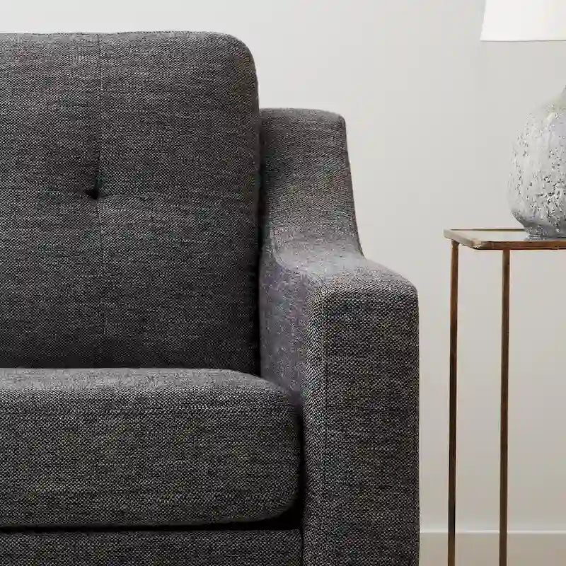 54" Upholstered Scooped Arm Loveseat
