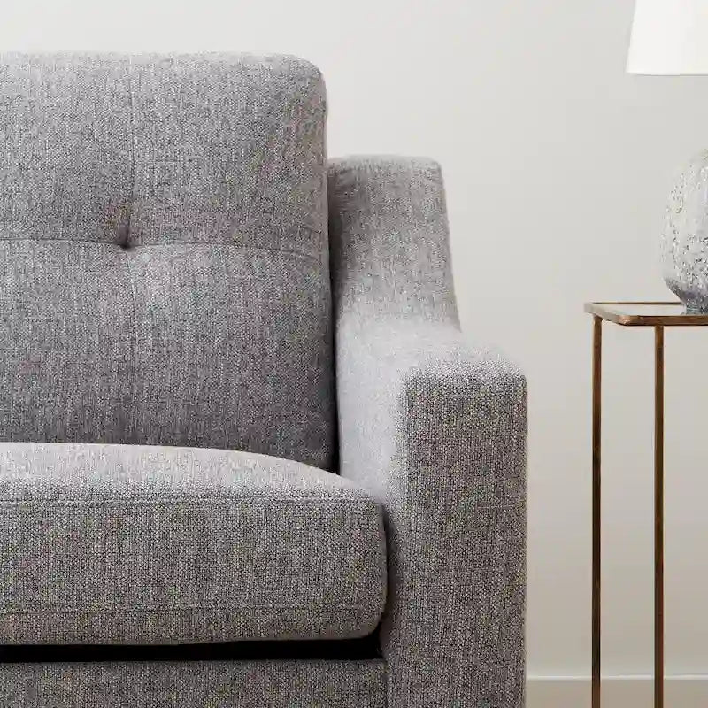 54" Upholstered Scooped Arm Loveseat