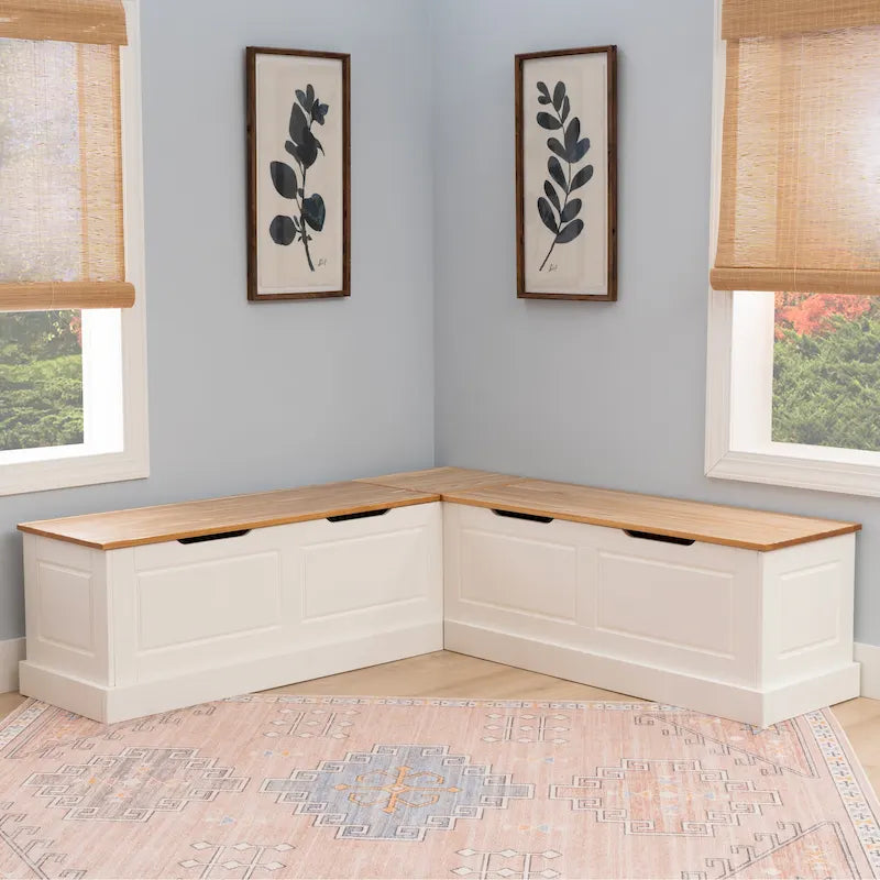 L-Shaped Backless Breakfast Nook Bench