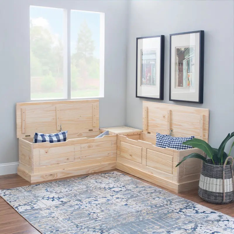 L-Shaped Backless Breakfast Nook Bench