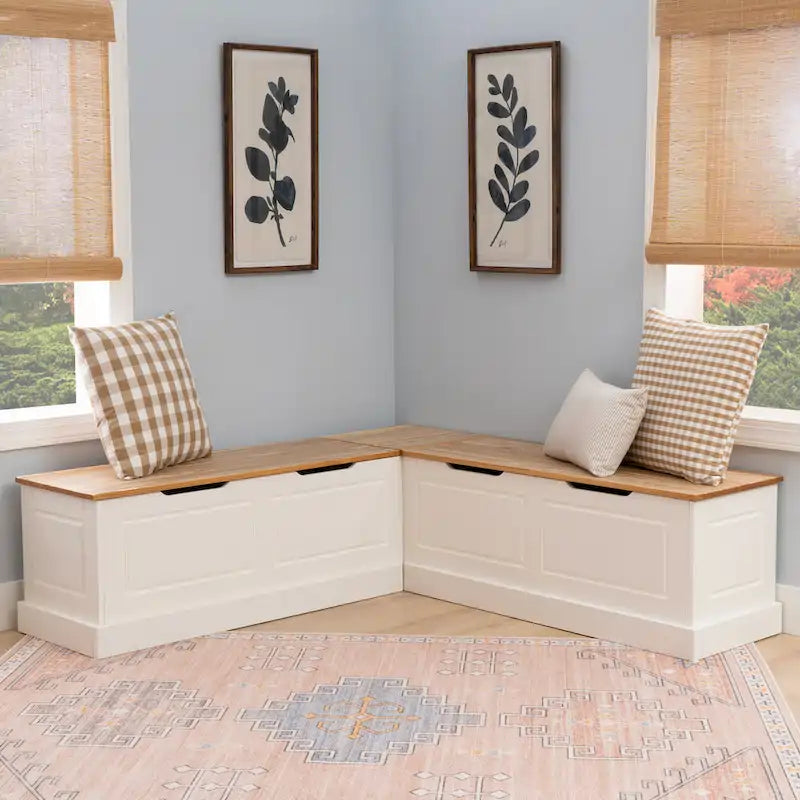 L-Shaped Backless Breakfast Nook Bench